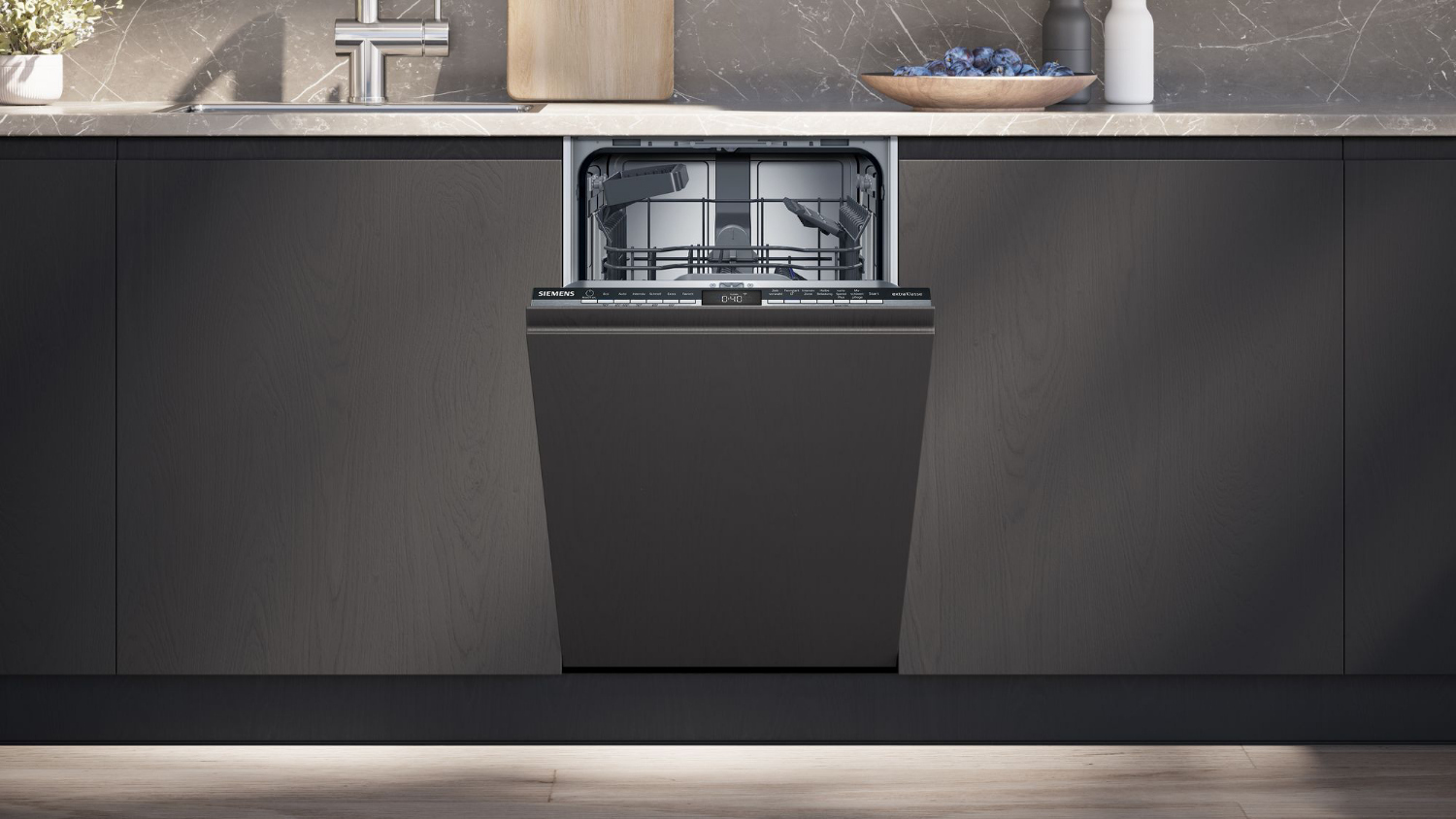 Siemens Extraklasse iQ300 SR83EX01LD Einbau Geschirrspüler, Vollintegriert, 45 cm, 10 Maßgedecke, Home Connect, Energieeffizienzklasse C