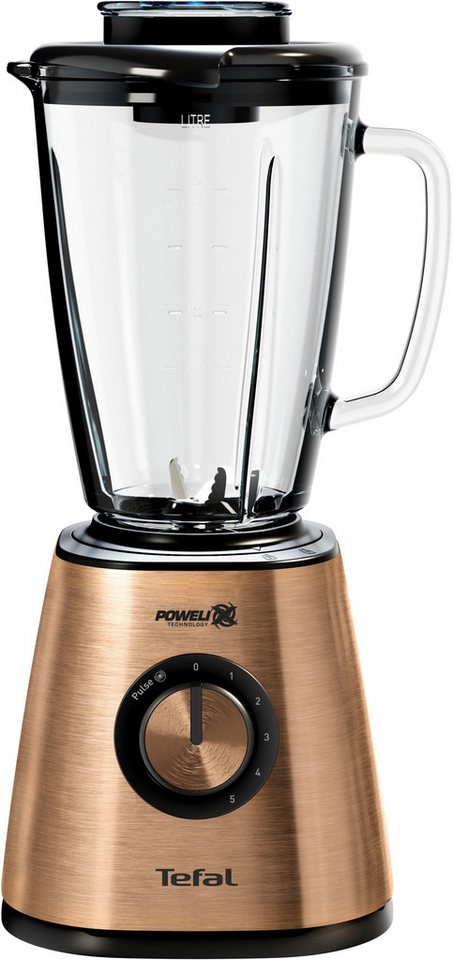 Tefal BL439G Coppertinto Standmixer, 800 W, 1,75 L, stoßfestes Thermoglas, Eiscrush-Funktion, 5 Geschwindigkeiten