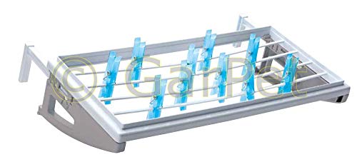 Bama Spa Heizungstrockner Heizkörper Badewanne Balkon Wäsche Trockner inkl Wäscheklammern, einstellbar von 5-20 cm, vielseitig einsetzbar, attraktive und zeitlose Farbe