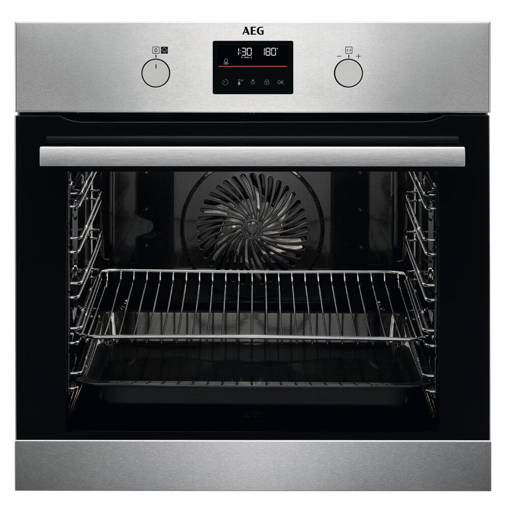 AEG Einbau-Dampfbackofen BPF3550, 71 Liter, energieeffizient mit pyrolytischer Selbstreinigung und Grillfunktion