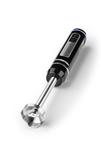 GOURMETmaxx Akku-Stabmixer mit XL-Zubehör-Set, kabellos, 8 Leistungsstufen, ergonomischer Griff, Edelstahlklingen, USB-C-Ladekabel