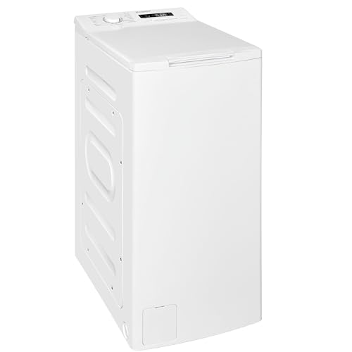 Exquisit LTO1207-030A, Toplader Waschmaschine 7,5 kg, Energieklasse A, 1200 U/Min, weiß, Startzeitvorwahl, Kurzprogramm