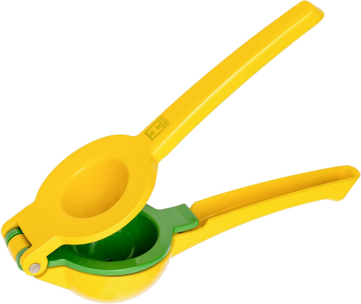 HENSSLERS 2in1 Zitruspresse, handliche Aluminium-Legierung mit Pulverbeschichtung, perfekt für Zitrusfrüchte