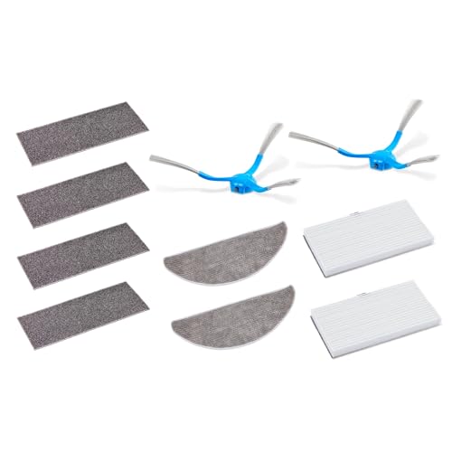 MEDION Zubehör Ersatz für Saugroboter X41 SW, X41 SW+ und X42 SW+ (2X Wischmop, 2X Filter (HEPA 13), 4X Filterschwamm, 2X Seitenbürste) - Staubsauger-Zubehör für MEDION Roboterstaubsauger, passend für Modelle MD 11916, MD 14841 und MD 12034