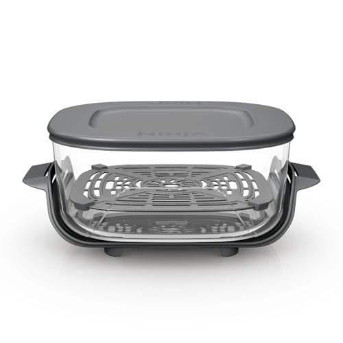 NINJA Backeinsatz CRISPi TempWare, 3,8 l Glasbehälter mit BPA-freiem Deckel, hitzebeständige Füße, Zubehör für FN101