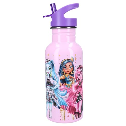 Monster High Trinkflasche, Let’s Eat! 500ml, robuste und kinderfreundliche Trinkflasche für Schule und Freizeit