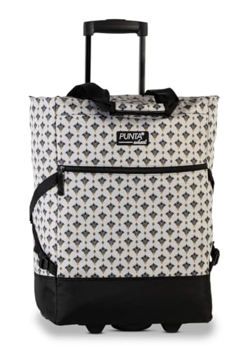 Punta® Einkaufstrolley Dunkelgrau/Schwarz, stabiler Einkaufswagen mit 33 L Volumen und leisen Skater-Rollen, klappbar für müheloses Einkaufen und Reisen
