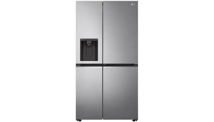 LG GSJV71PZLE Side-by-Side-Kühlschrank, freistehend, silber, NoFrost, Eiswürfel-, Crushed Ice ...