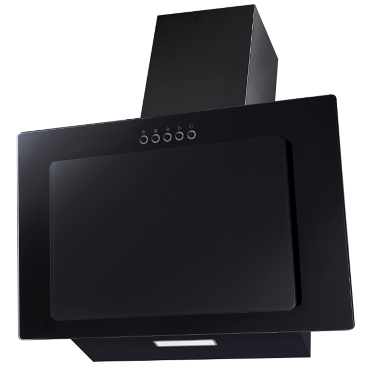 PKM KH-GSH-60BX, Dunstabzugshaube, Glas schwarz Kopffreihaube LED 60cm