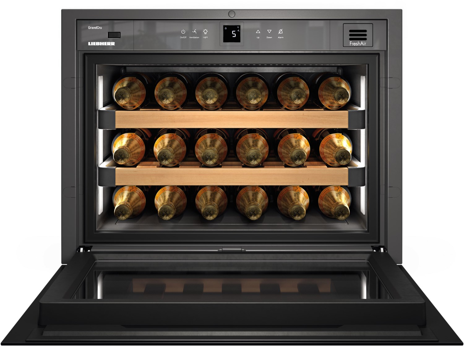 Liebherr WKEgb 582-21 GrandCru Einbau-Weinkühlschrank, 18 Flaschen, Energieklasse G