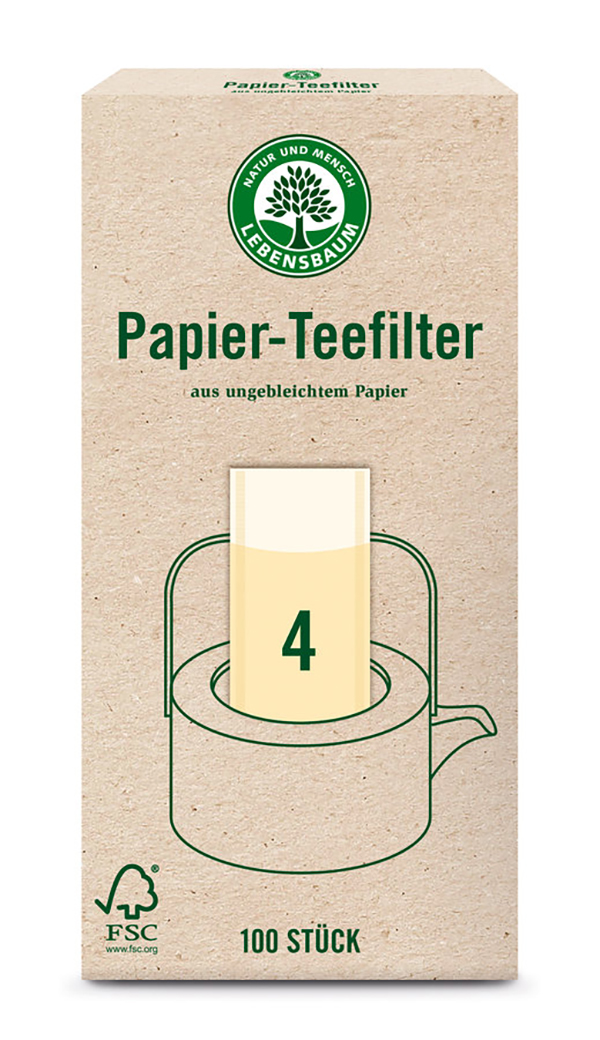 Lebensbaum Papierteefilter Größe 4