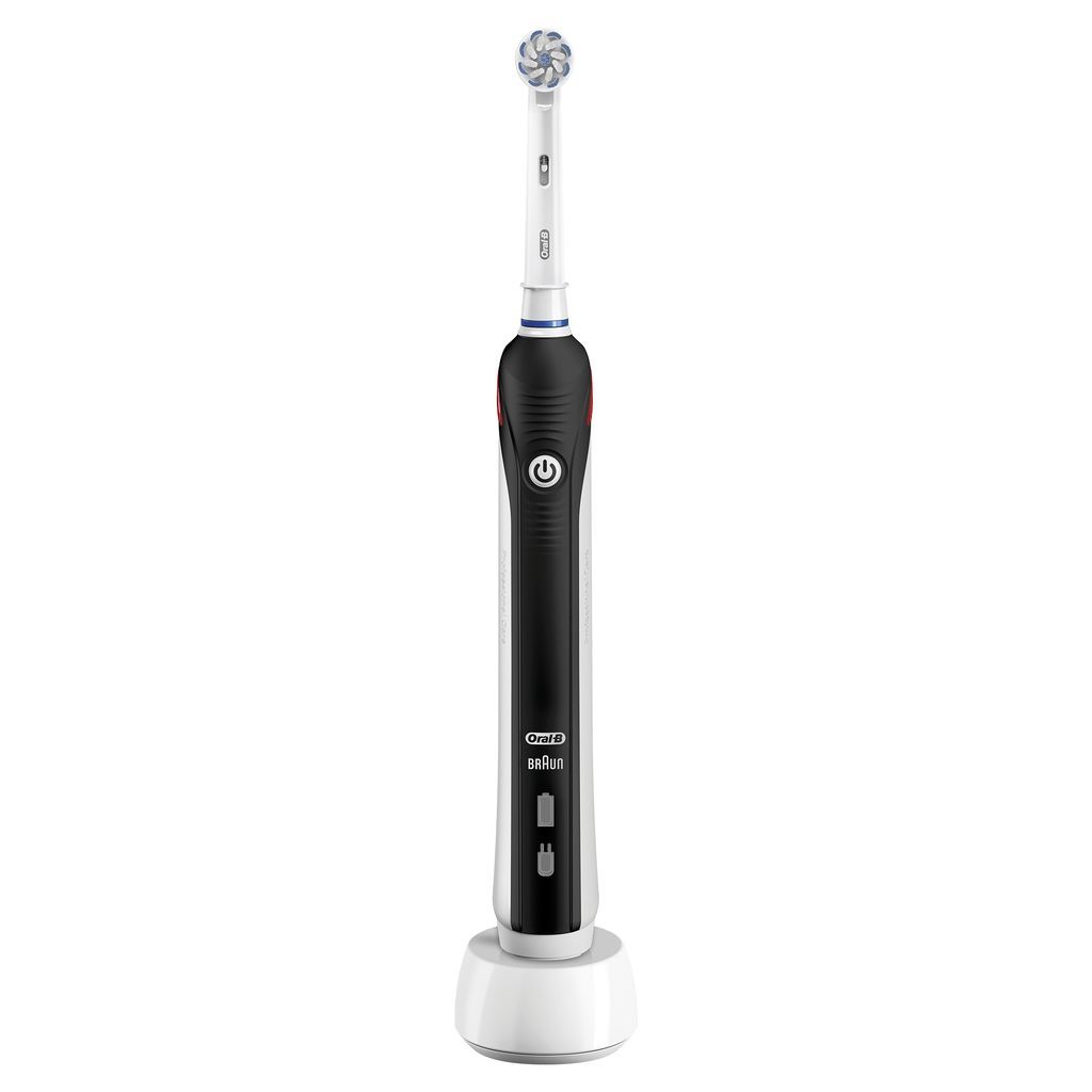 Oral-B Pro 2 2000S Black elektrische Zahnbürste mit visueller Andruckkontrolle