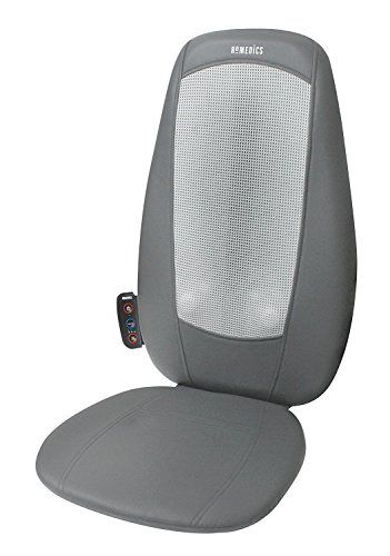 HoMedics Shiatsu Nacken- und Schultermassagegerät - Einstellbarer Massagesitz, Massageauflage, Lockert Verspannungen im oberen und unteren Rücken, Vibrationsfunktion, Wärmefunktion