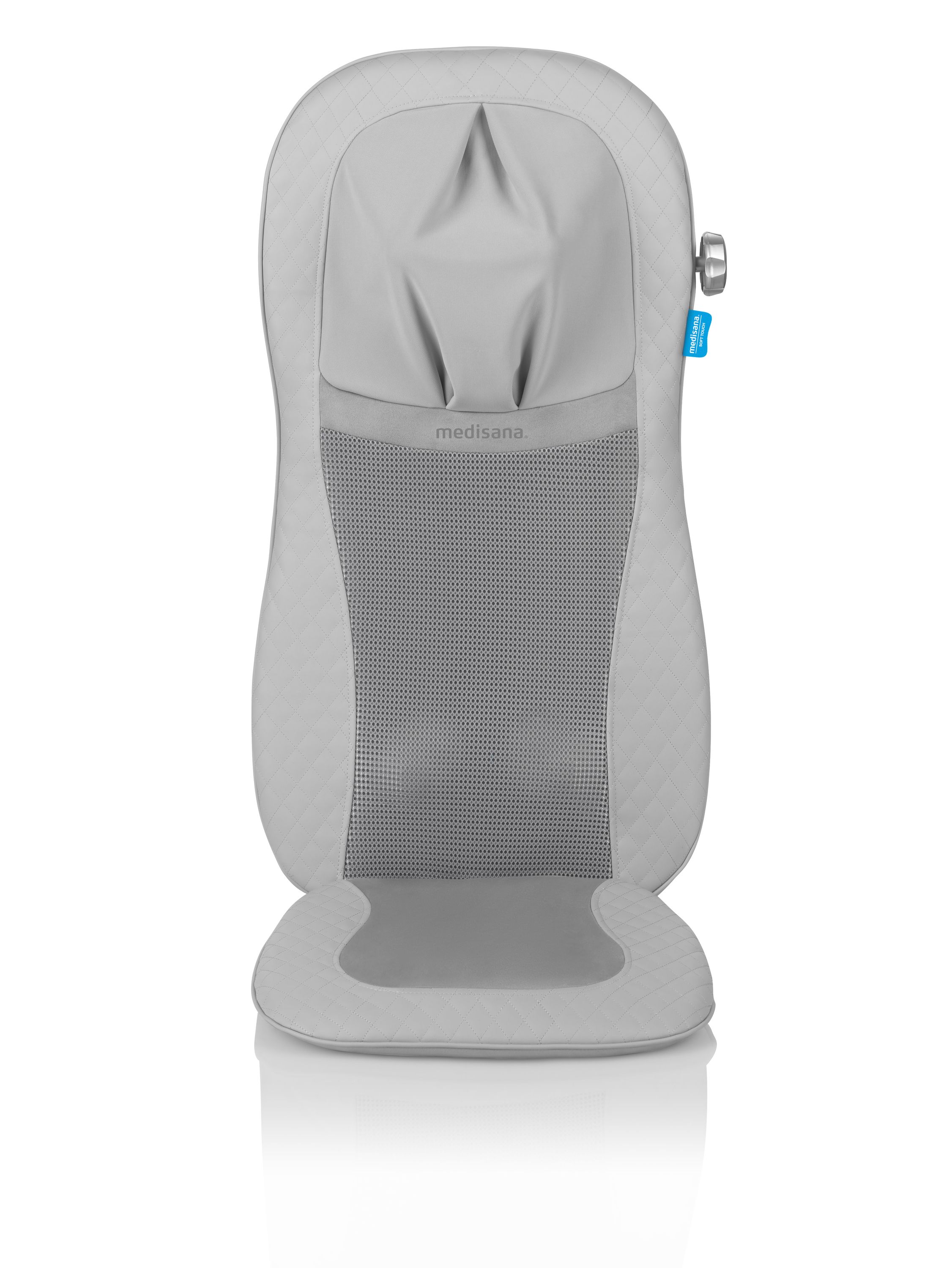 medisana MCG 810 Gel Shiatsu Massagesitzauflage, Massageauflage mit Wärmefunktion, integrierter Nackenmassage, 3 Intensitätsstufen und Massagezonen für den gesamten Rücken