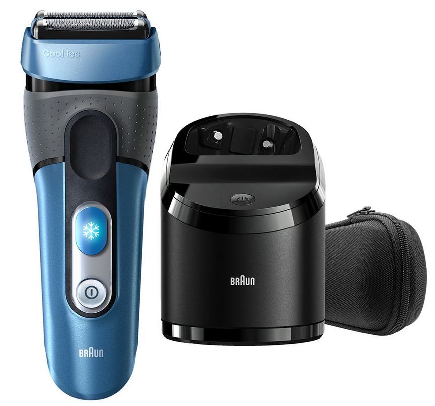Braun Series 3 CoolTec CT4cc Wet&Dry Nass- und Trockenrasur 3-fach Schersystem integrierter Präzisionstrimmer aktive Kühltechnologie inkl. Reinigungsstation und Etui