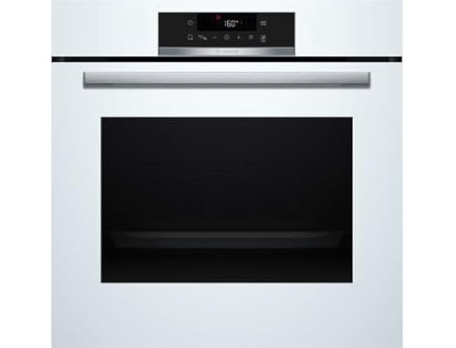 Bosch HBA572BW3F, Serie 4, Einbau-Backofen in Weiß, 3D-Heißluft, Pyrolyse-Reinigung, AutoPilot10 mit 10 Programmen, 2200 Watt Heizleistung