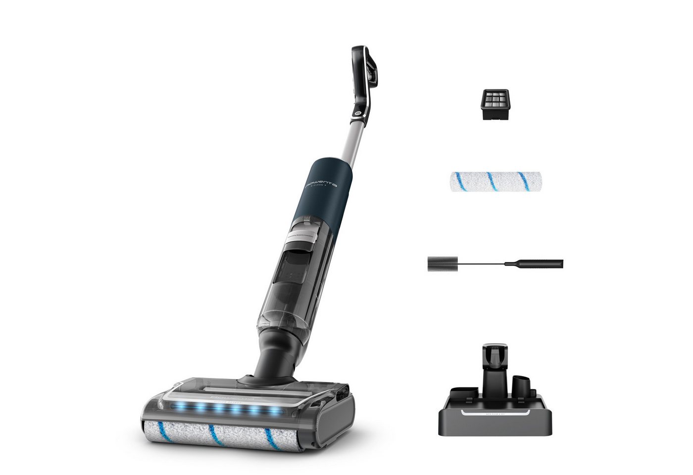Rowenta X-Clean 7, Nass-Trocken-Akkusauger, 250 W, beutellos, selbstreinigend, selbstfahrend, 50 Min. Akkulaufzeit, 180° abflachbar