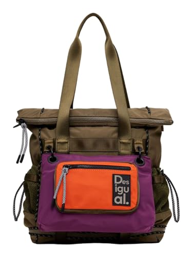 Desigual Modularis Originale Voyager, Handtasche in Grün mit modularer Form und großem Fassungsvermögen