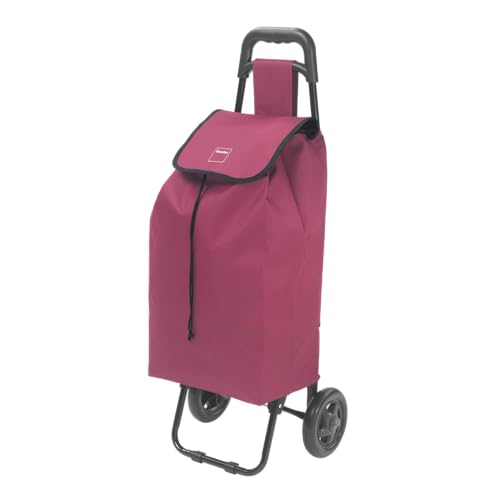 Metaltex Daphne Einkaufstrolley 40 L, abnehmbare Tasche mit Regenschirmtasche, ergonomischer Griff, große Räder