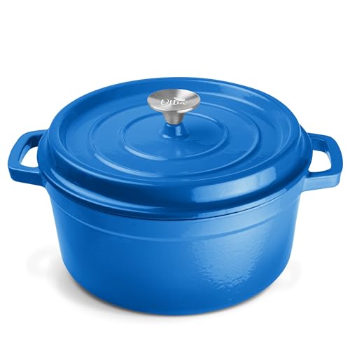 OTTIA Gusseisen Topf, 3-lagige Emaille, 26cm groß, 5 Liter, Bräter Induktion - Ottia Multitalent Brottopf aus Hamburg