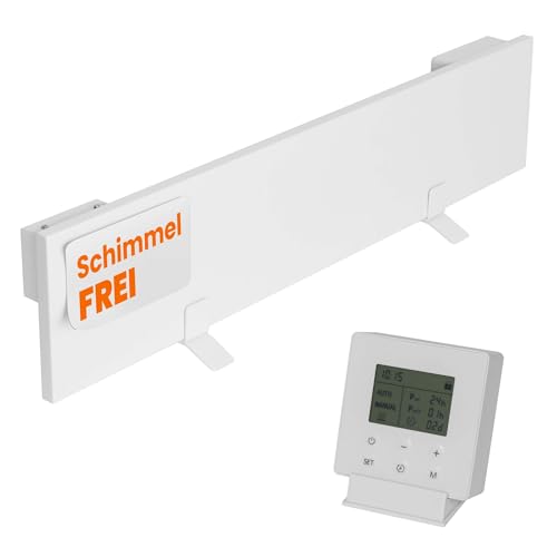 Dalsys Anti-Schimmel-Heizung 60W, Infrarot-Heizung mit Smart Timer, IP44 zertifiziert, 12 x 60 x 1,3 cm, Schimmelentferner für Wand & Bad