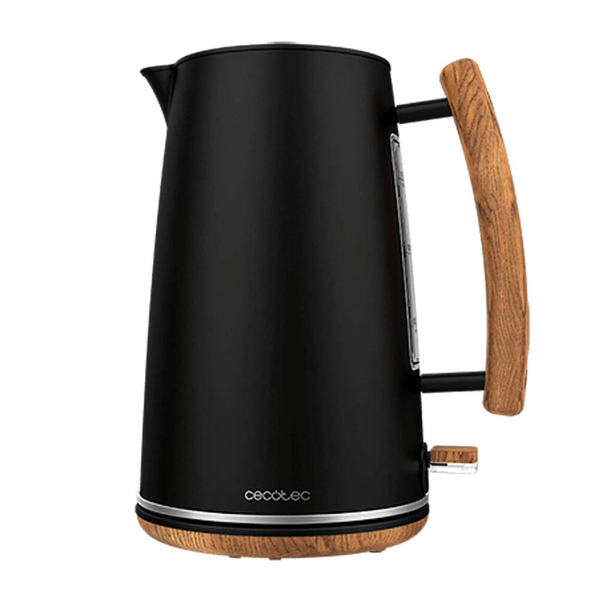 Cecotec ThermoSense 400 Black Woody Wasserkocher, 3000 W, 1,7 Liter, Anti-Kalk-Filter, schwarz
