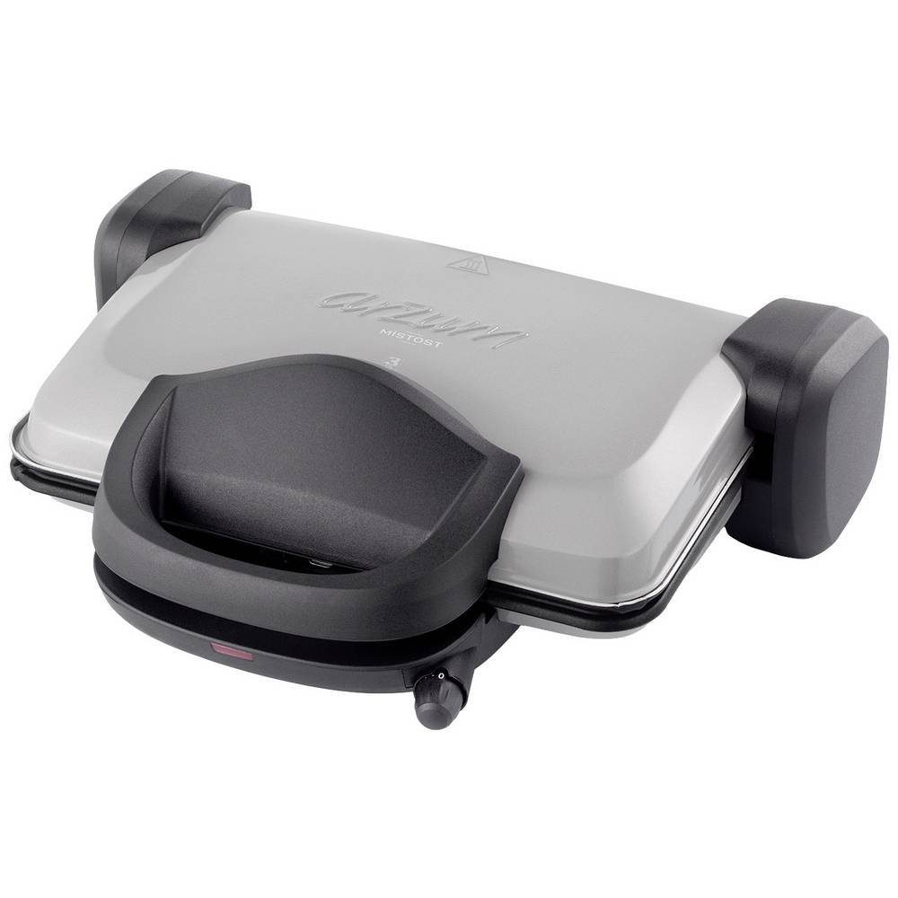 Arzum AR2037 Sandwichmaker, 1800 Watt, Antihaftbeschichtung, bis zu 180° Öffnung, grau