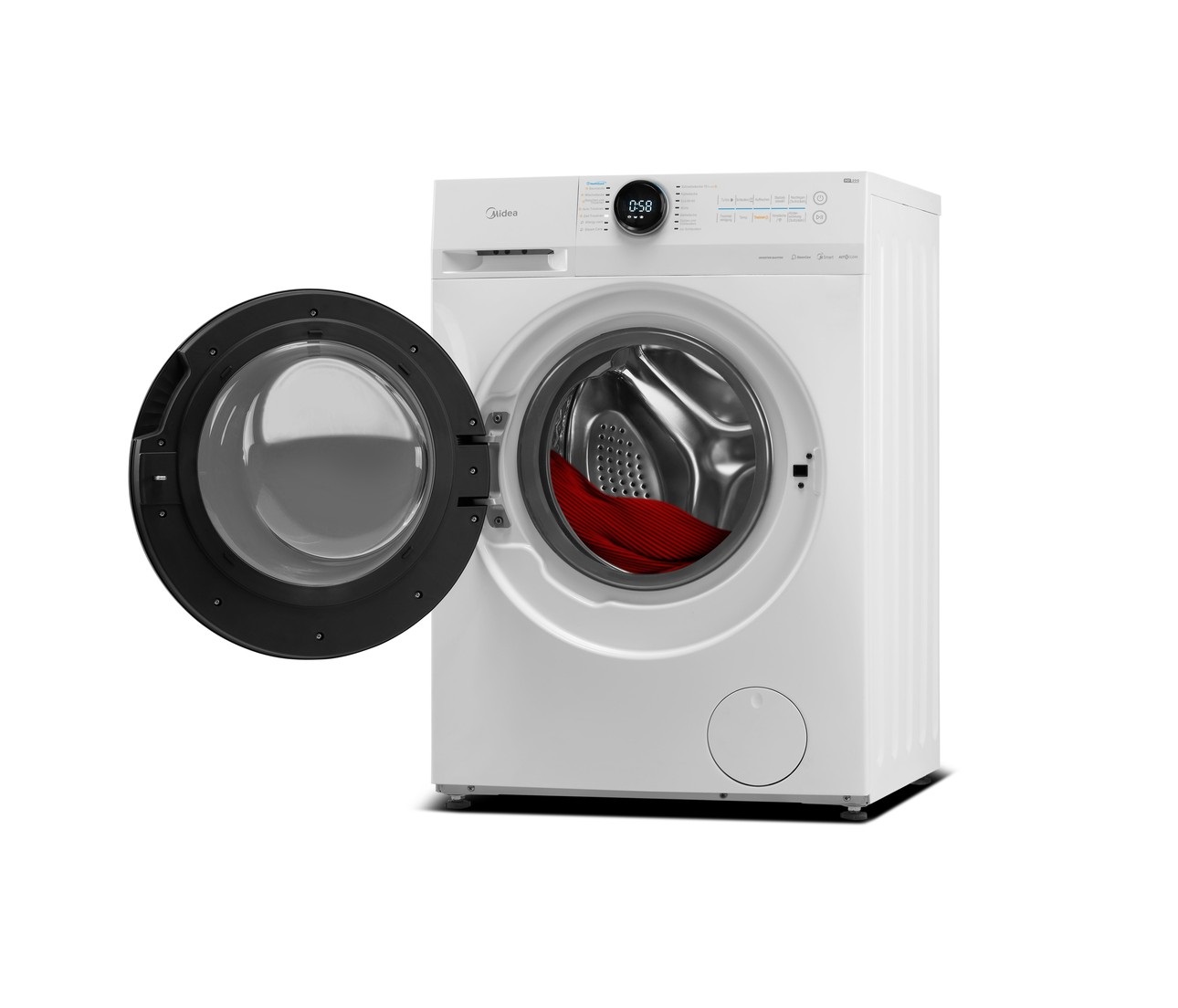Midea MF200D86WB-14EAS, Waschtrockner, Energieeffizienzklasse E, Standgerät, Breite 60 cm, Geräuschemissionsklasse B