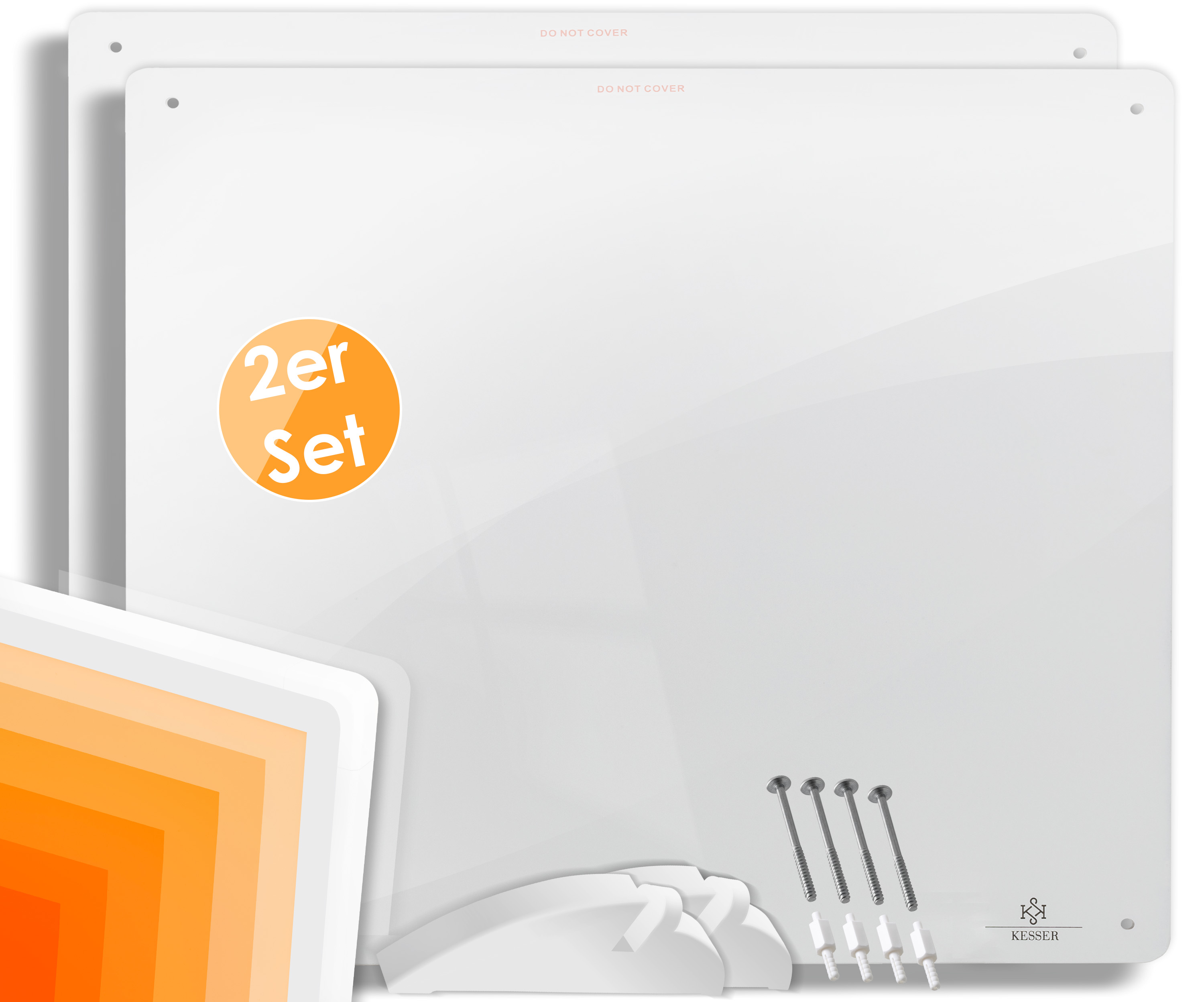 Kesser Infrarotheizung Infrarot Wandheizung Heizung Heizkörper Heizpaneel 425-550W 2er Set ( 550 Watt ), Infrarotheizung