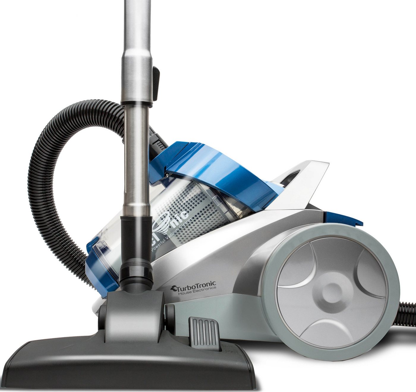 TurboTronic by Z-Line CV04 Bodenstaubsauger, beutellos, 900 Watt, TurboTronic Multi Zyklon, Blau