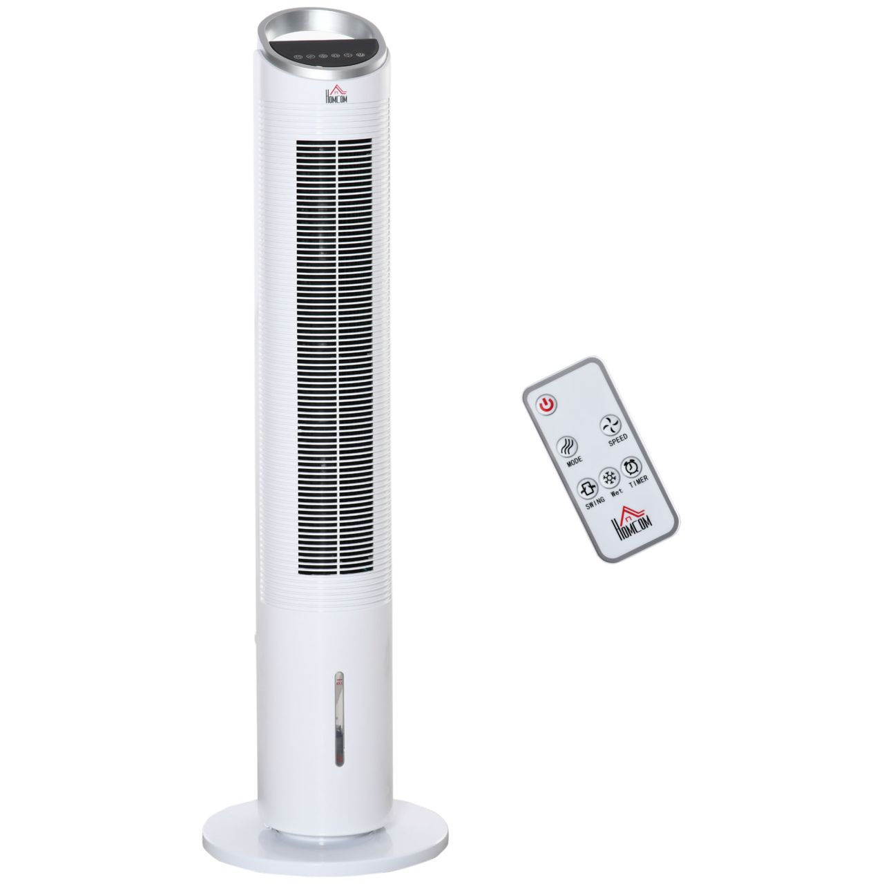 Homcom Luftkühler Mit Wasserkühlung Fernbedienung Turmventilator Standventilator Mit Luftbefeuchtung