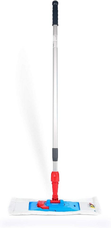 Hypafol Wischmopp, rückenschonender Bodenwischer, Komplettset, pflegeleicht, 90-180 cm Teleskopstiel inkl. 40 cm Bezug