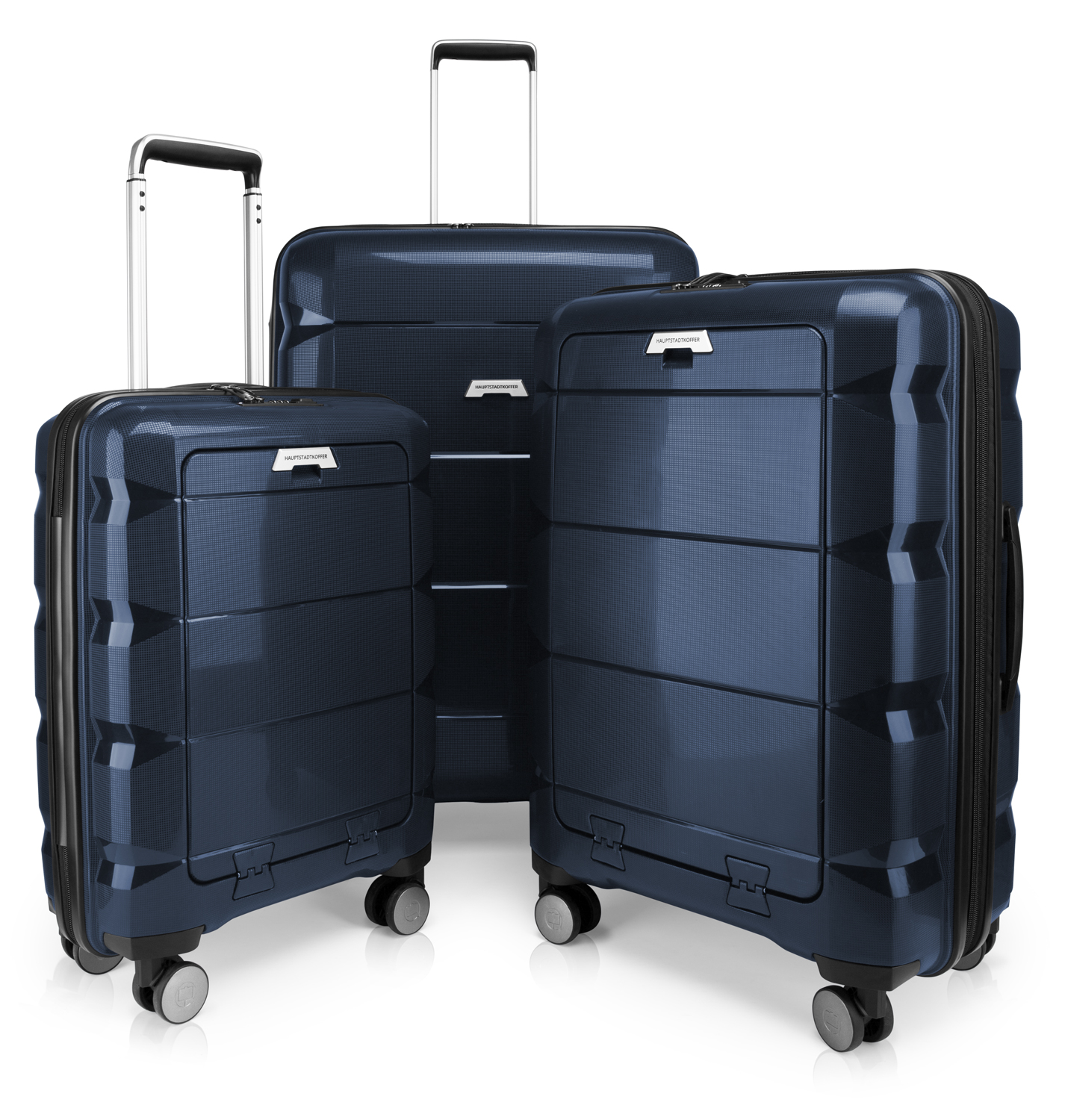 Hauptstadtkoffer Britz 3er KofferSet TrolleySet Rollkoffer Reisekoffer Erweiterbar, TSA, 4 Rollen, (S, M & L)