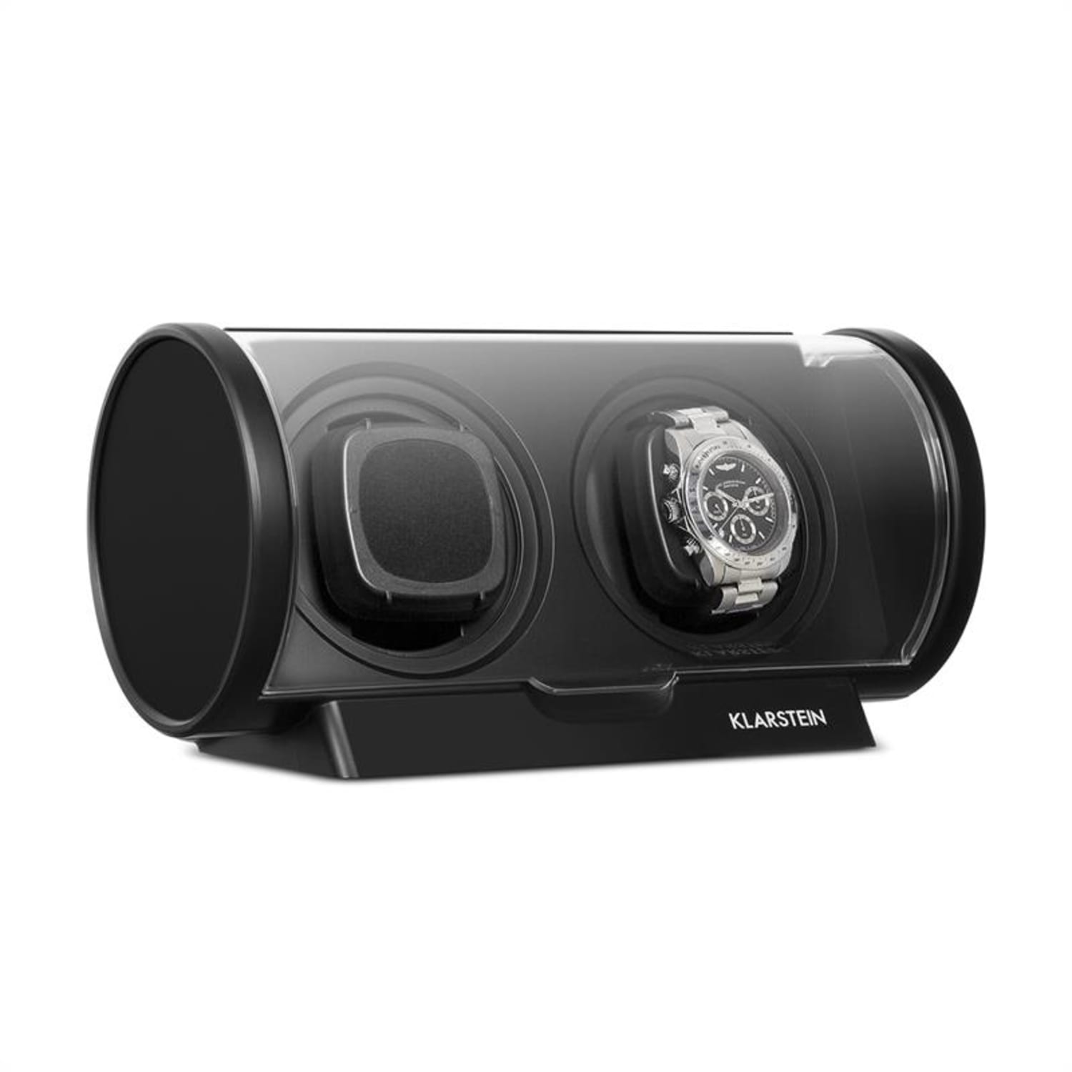 Lugano Uhrenbeweger Kunststoff 2 Uhren 4 Modi schwarz Schwarz