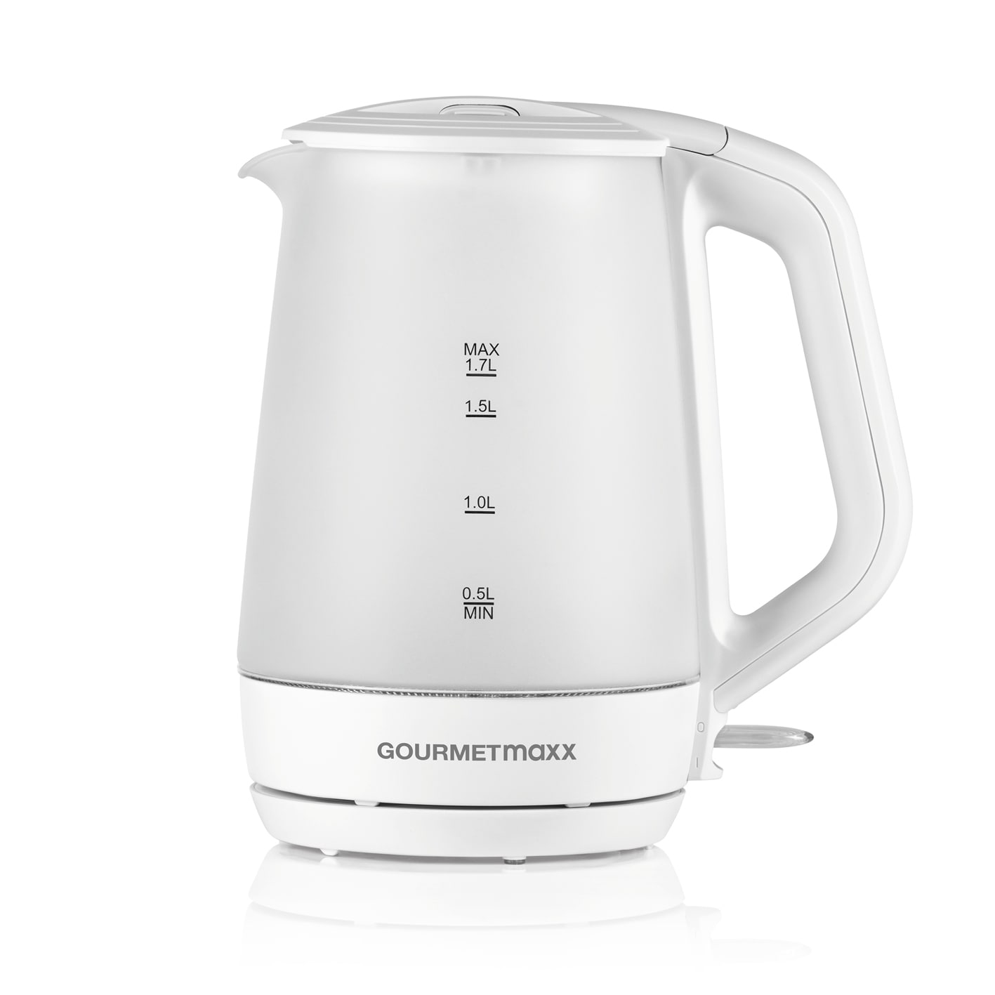 GOURMETmaxx Glas-Wasserkocher mit Frostglas-Design 1,7 Liter
