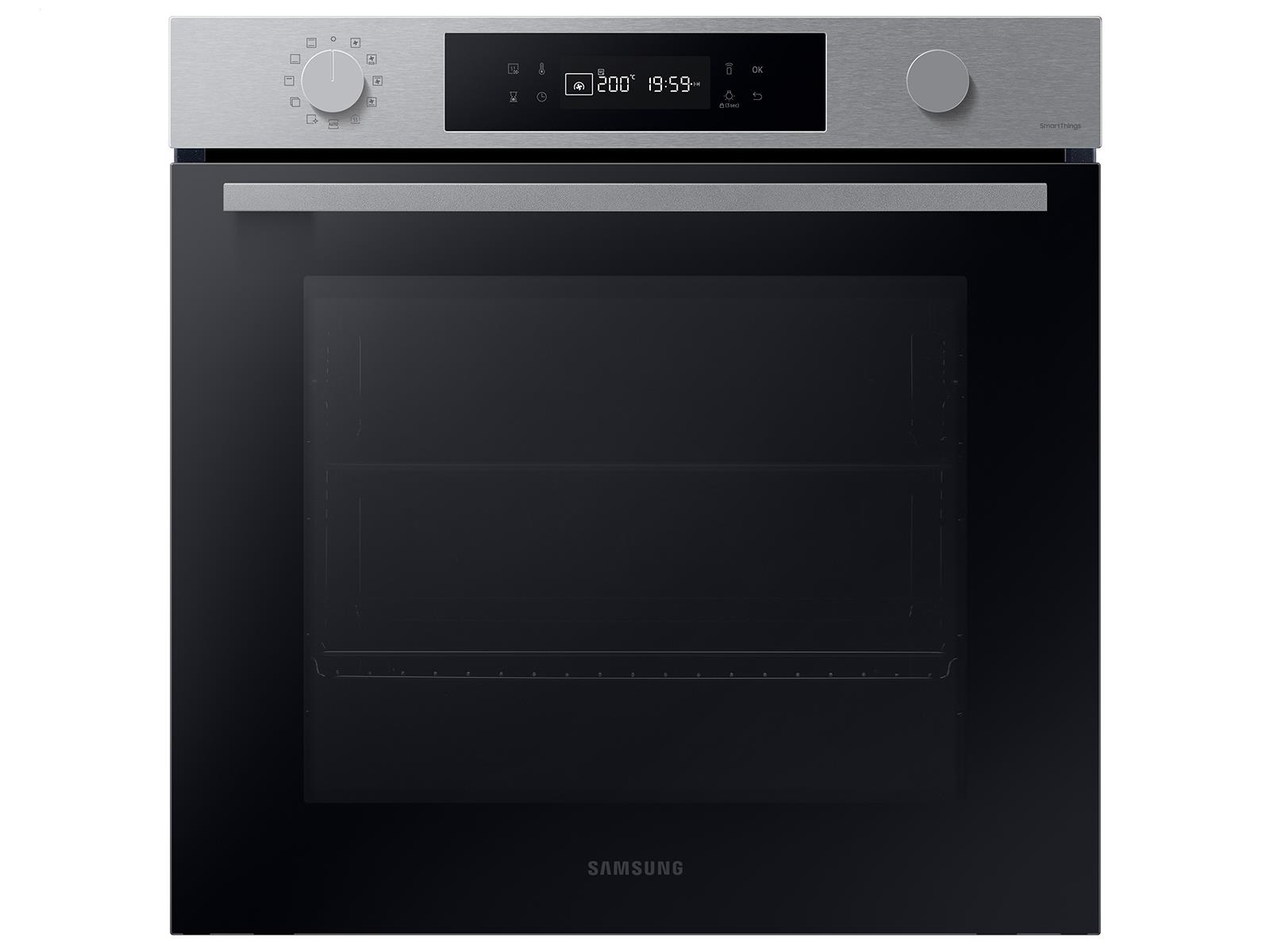 Samsung NV7B41307AS/U1 Einbaubackofen, Serie 4, Pyrolyse, SmartThings Cooking, Einbaugerät, Garraum 76 l, Breite 60 cm, edelstahl, schwarz