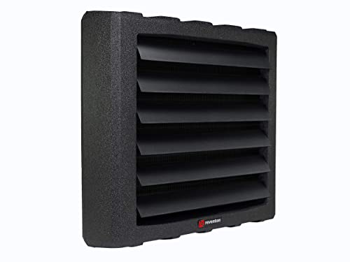 Reventon Lufterhitzer Hallenheizung Heizregister Heizgebläse HC30-3S 230V 3-Stufen, IP54, 34.9 kW, 18m Luftbereich, in Schwarz