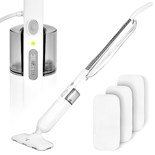 Duronic STM11 Dampfreiniger, hygienische Bodenreinigung, Elektrischer Wischmopp mit 2 Extra Pads, 1100 W, mit 350 ml Wassertank, Dampfwischer, Duronic