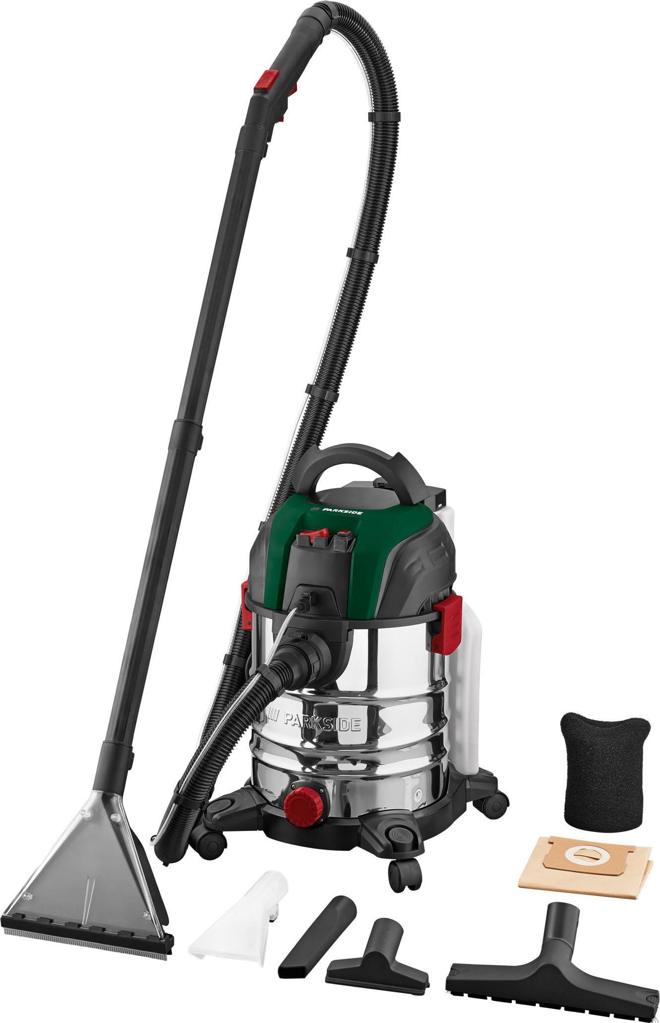 PARKSIDE® Waschsauger »PWS 20 F5«, 250-AirWatt, Edelstahlbehälter, Nass- und Trockensauger mit 2 m Schlauch und 7,5 m Kabellänge