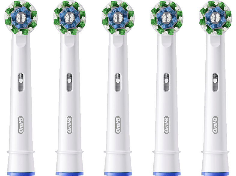ORAL-B Pro CrossAction 4+1 Aufsteckbürsten, mit 2200 angewinkelten Borsten für optimale Plaqueentfernung und Indikator-Borsten