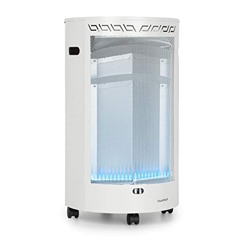 Blumfeldt Heizstrahler, Terrassenheizstrahler mit 360° Fire View, Gasheizungen mit Bodenrollen