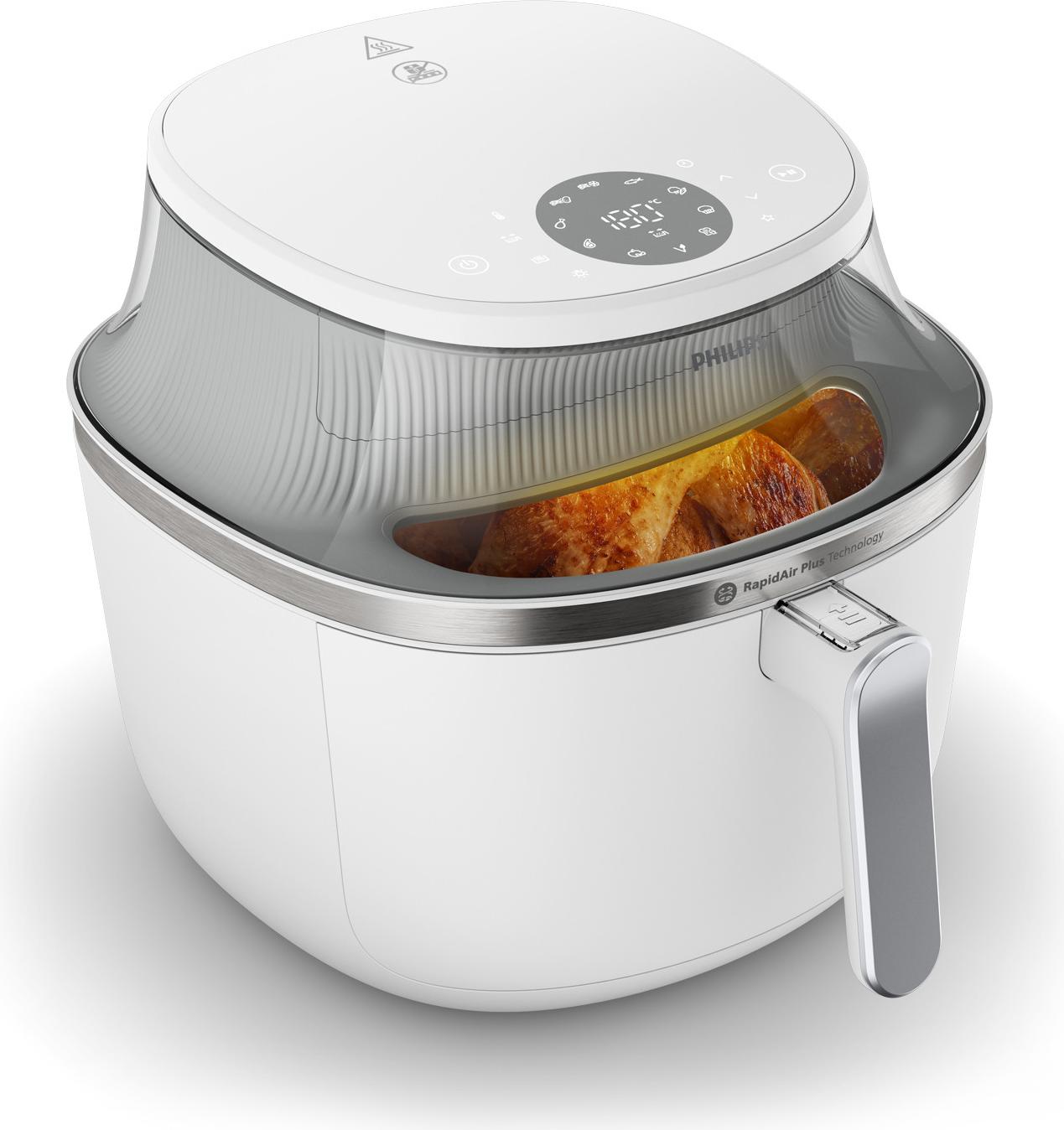 Philips 3000 Series NA341/10 Heißluftfritteuse, 7,2 l, 2000 W, Rapid Air-Technologie, 16 voreingestellte Programme, Touch-Steuerung mit LED-Display