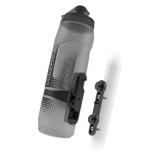 Fidlock TWIST Trinkflasche 800ml mit Bike Base, Grau, BPA-frei, spülmaschinengeeignet, magnet-mechanisches Flaschenhaltersystem