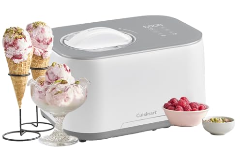 Cuisinart FreezeEase Eismaschine, Selbstkühlend mit 3 Voreinstellungen für Eiscreme, Sorbet und Frozen Joghurt, 950 ml Kapazität, kein Vorkühlen nötig, Kühlhaltefunktion, fertig in 40 Minuten