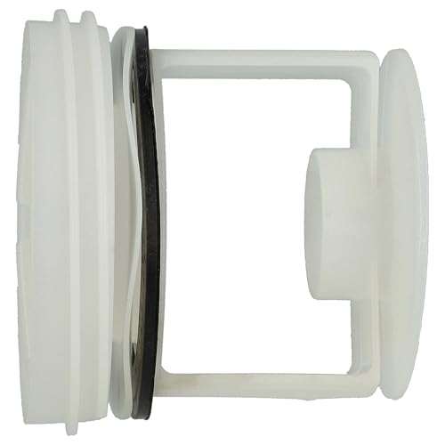 VHBW Flusensieb kompatibel mit Bauknecht WAT DR1, WAT ECO 10, WAT ECO 2255, WAT ECO 360, WAT ECO 4560, schwarz/weiß, 5,6 cm mit Dichtungsring