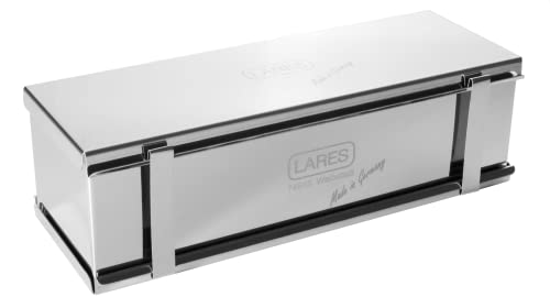 LARES Kastenform 6330, Toastbrotform mit Teiler und zerlegbarem Design, für 1 großes oder 2 kleine Brote, 30x10x9cm, spülmaschinengeeignet, Made in Germany