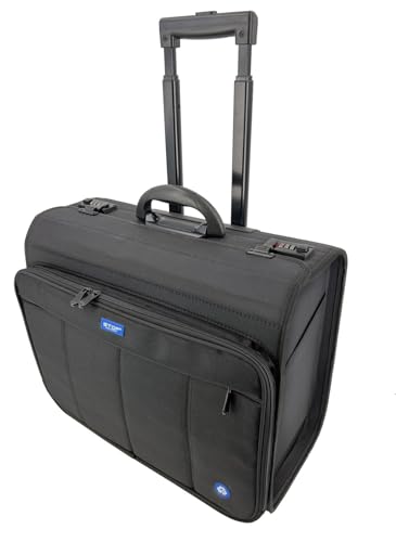 Lightpak Pilotenkoffer Trolley R-PE, umweltfreundlicher Schwarz koffer aus RPET, 43 l mit Rucksackfunktion für Laptop und Geschäftszubehör