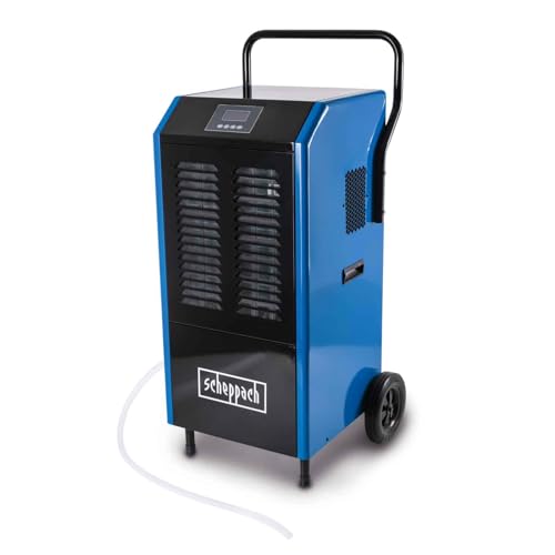 Scheppach Luftentfeuchter DH8000x Bautrockner elektrisch Baustellentrockner | 80L / Tag | 70-100 m² | 1250W & LCD Display | Raumentfeuchter
