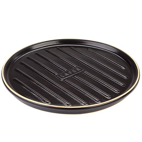 Römertopf BBQ Plancha mit Grill-Stegen Black Edition Ø 32cm
