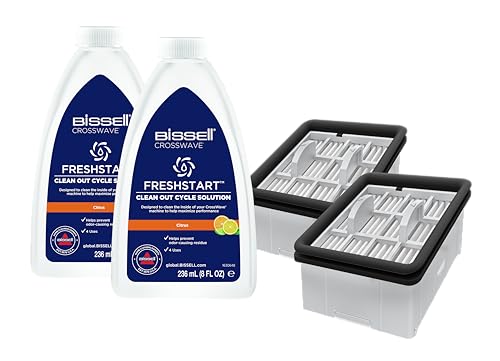 Bissell BISSELL FreshStart Set, 2 × FreshStart Cycle-Reinigungsmittel & 2 × FreshStart Filter, Für CrossWave OmniForce, OmniForce Edge, OmniFind Modelle 3912, 3999, 4000, 4006, 4007, 4008, 4017, 4087